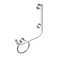 Maniglia di sicurezza disabili e terza eta 50x50 sinistra bianco opaco giotto