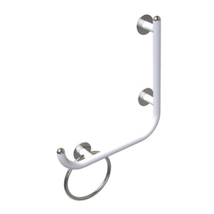 Maniglia di sicurezza disabili e terza eta 50x50 sinistra bianco opaco giotto