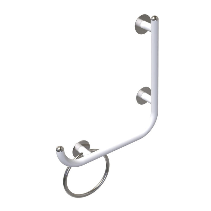 Maniglia di sicurezza disabili e terza eta 50x50 sinistra bianco opaco giotto