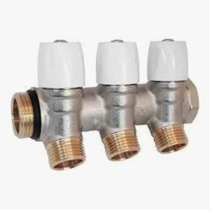 Collettore con rubinetti inclinati 4 vie 3/4  b08m356nx8