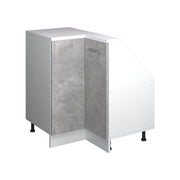 Mobile sottotetto Mobile angolare Rion Calcestruzzo/Bianco 75.6 x 83.8 cm con 1 porta Vicco