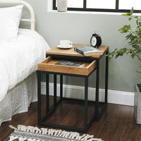 Tavolino da caffè Valora 2 pezzi in stile industriale per soggiorno x2