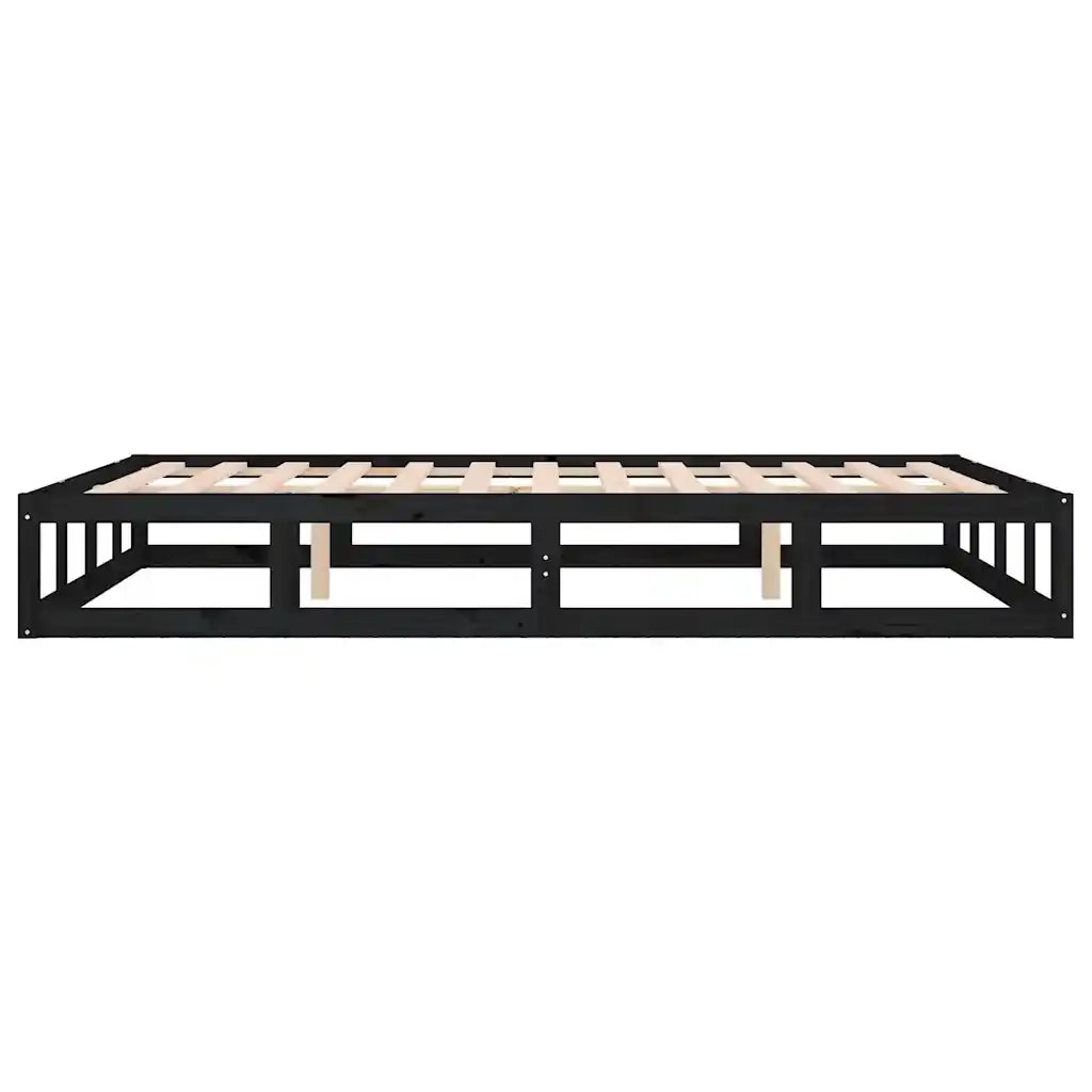 Giroletto Nero 140x190 cm in Legno Massello 820845