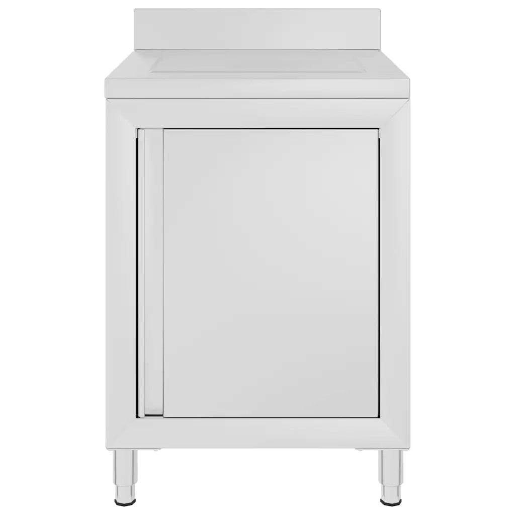 Armoire de cuisine commerciale avec égouttoir Acier inoxydable