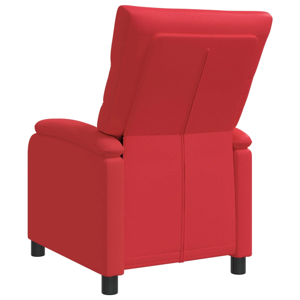 Divano Sedia-Poltrona reclinabile Rosso Similpelle 797817