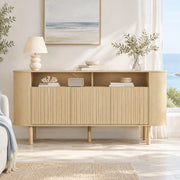 Credenza moderna 160 cm con 3 ante e vani aperti