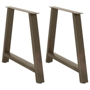 Set di 2 gambe per tavolo da pranzo a forma di A 90 x 72-73 cm design moderno con piedini regolabili acciaio nero 02_0057139