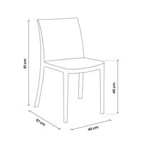 Marvin Sedia in Polipropilene Ninfa, da Interno Esterno, Sedie Impilabili, Sedie Moderne Resistent 2 SEDIE NINFA GRAFITE