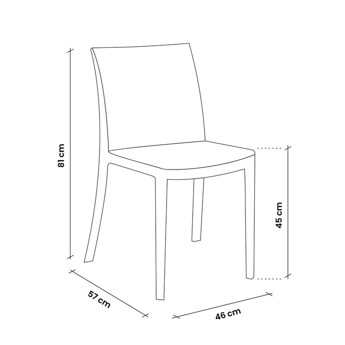 Marvin Sedia in Polipropilene Ninfa, da Interno Esterno, Sedie Impilabili, Sedie Moderne Resistenti 1 SEDIA NINFA BIANCO