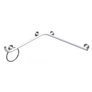 Maniglia di sicurezza angolare 70x70 sinistra giotto inox bianco opaco