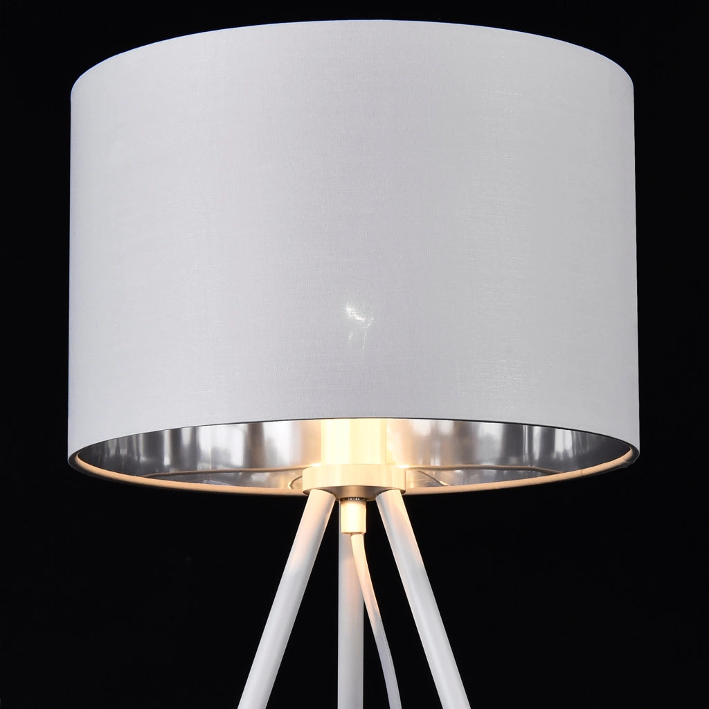 Lampada da Tavolo Comodino Metz a Treppiede - Bianco lux.pro