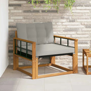 Set di divani da esterno-Sofa da giardino Legno di Acacia Massello e Textilene 168739