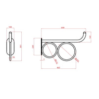 Maniglia 60 cm bagno disabili terza eta giotto inox bianco opaco