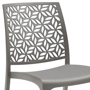 Marvin Sedia in Polipropilene Ninfa, da Interno Esterno, Sedie Impilabili, Sedie Moderne Resistent 1 SEDIA NINFA TORTORA