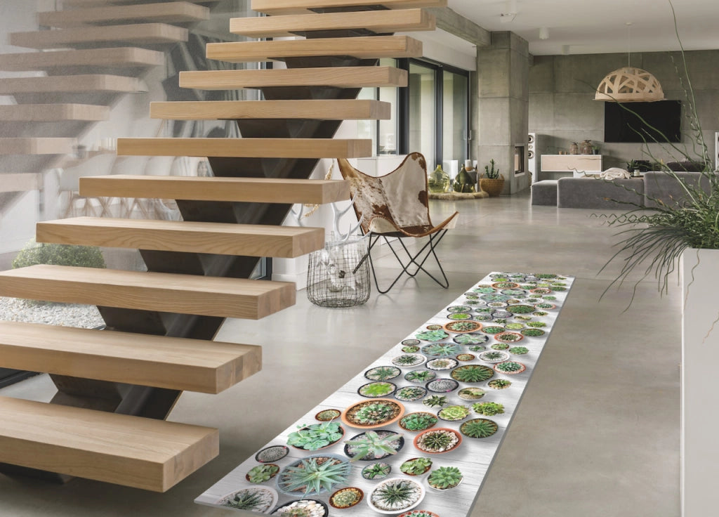 Tappeto Passatoia Cucina Antiscivolo Antisfilo Linea Futura Cactus By Suardi - 52x280 - Cactus
