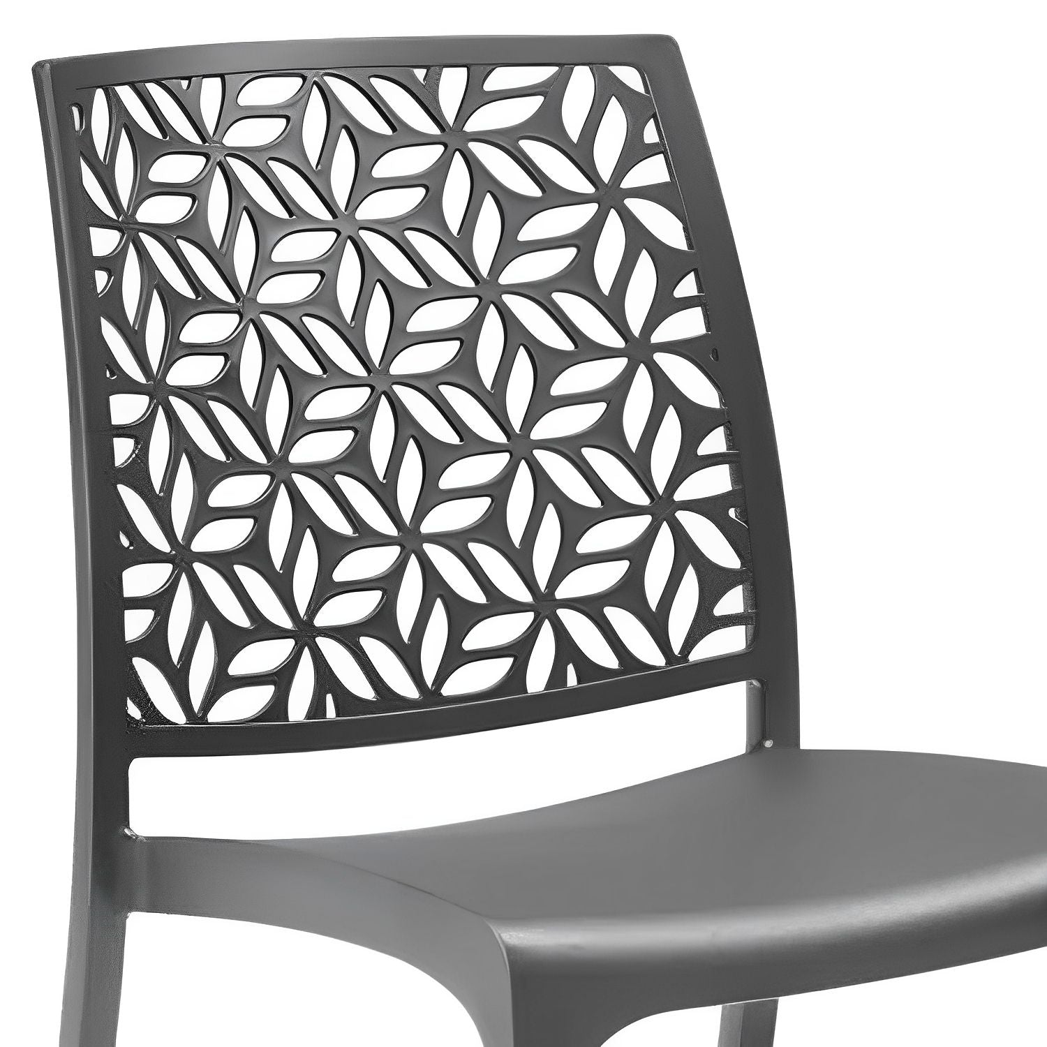 Marvin Sedia in Polipropilene Ninfa, da Interno Esterno, Sedie Impilabili, Sedie Moderne Resistent 2 SEDIE NINFA GRAFITE