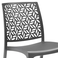 Marvin Sedia in Polipropilene Ninfa, da Interno Esterno, Sedie Impilabili, Sedie Moderne Resistent 2 SEDIE NINFA GRAFITE