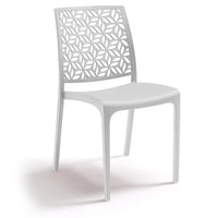 Marvin Sedia in Polipropilene Ninfa, da Interno Esterno, Sedie Impilabili, Sedie Moderne Resistenti 1 SEDIA NINFA BIANCO