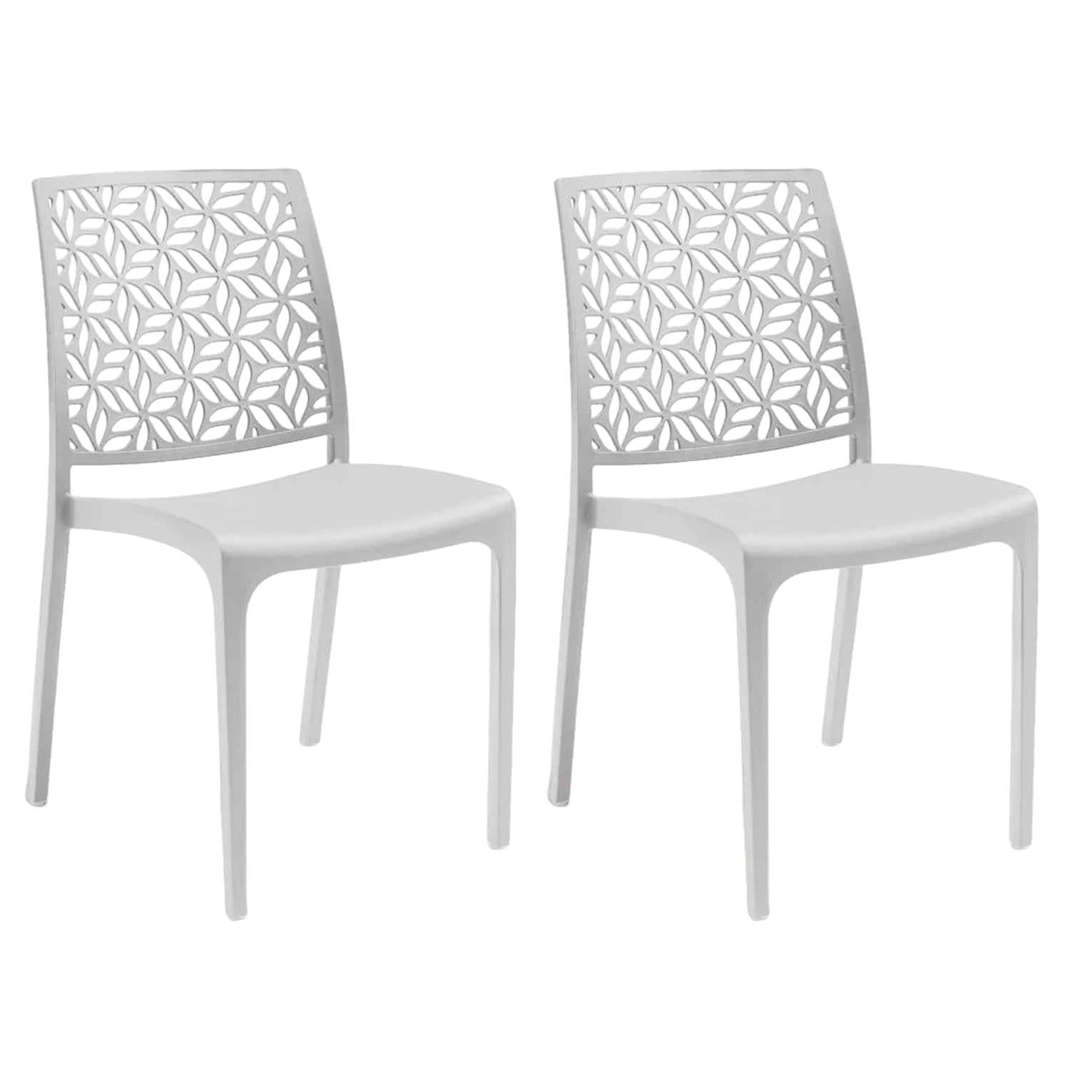 Marvin Sedia in Polipropilene Ninfa, da Interno Esterno, Sedie Impilabili, Sedie Moderne Resistenti 2 SEDIE NINFA BIANCO