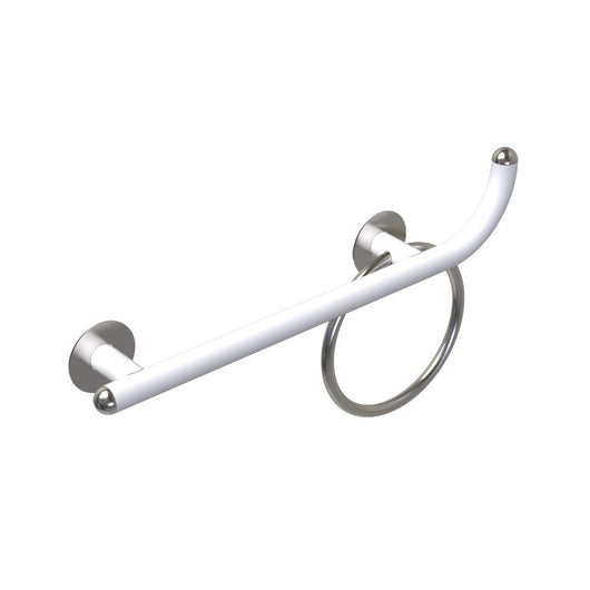 Maniglia bagni disabili cm50 destra giotto inox bianco opaco