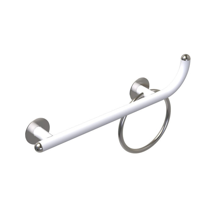 Maniglia bagni disabili cm50 destra giotto inox bianco opaco