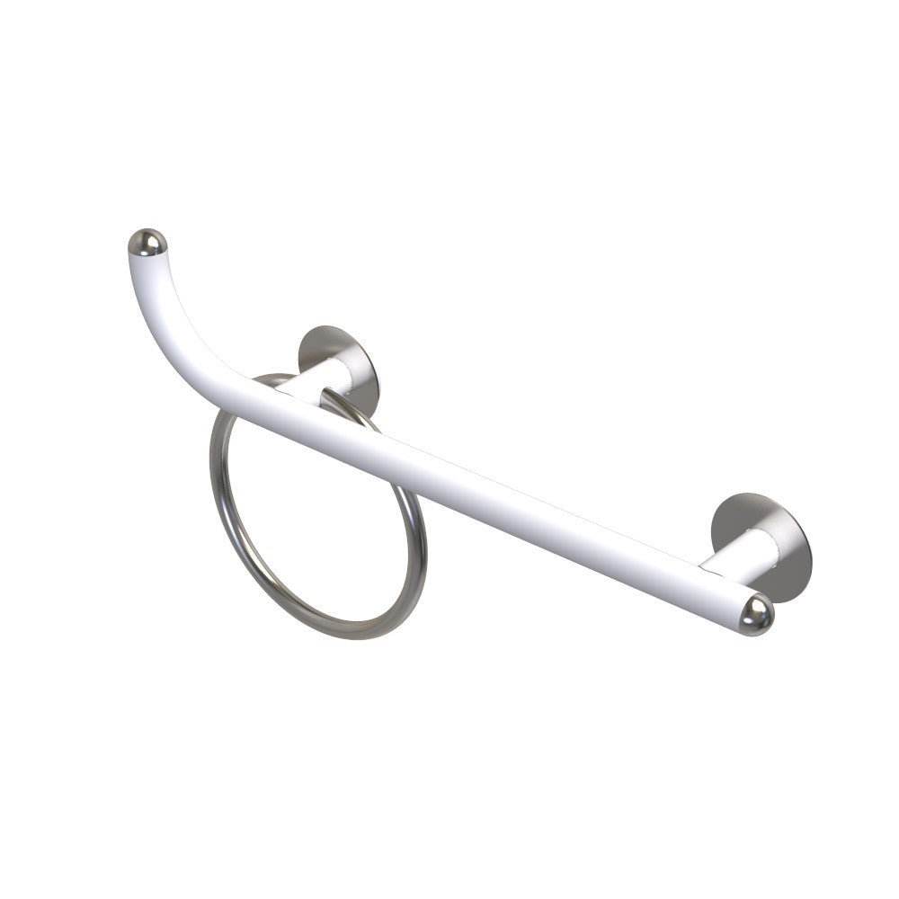 Maniglia bagni disabili cm50 sinistra giotto inox bianco opaco
