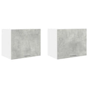 Armadio pensile | Mobile da Cucina 2 pz Grigio Cemento e Bianco 50 x 31 x 40 cm