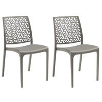 Marvin Sedia in Polipropilene Ninfa, da Interno Esterno, Sedie Impilabili, Sedie Moderne Resistent 2 SEDIE NINFA TORTORA