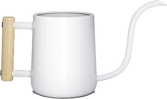 Giocatore Vintage Bianco - Giocatore in Acciaio Inossidabile con Manico in Legno - 1 Litro