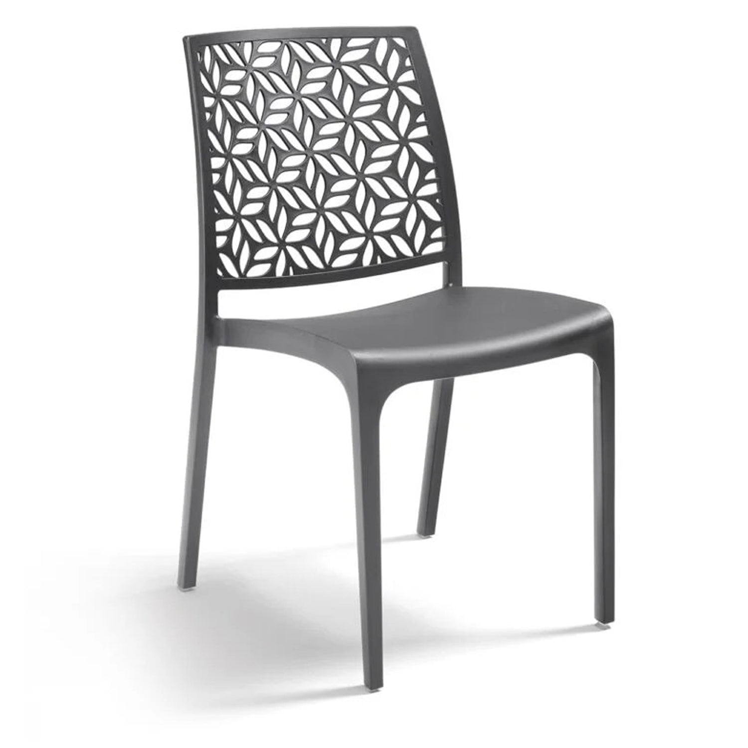 Marvin Sedia in Polipropilene Ninfa, da Interno Esterno, Sedie Impilabili, Sedie Moderne Resistent 1 SEDIA NINFA GRAFITE