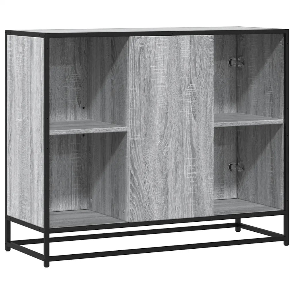 Credenza Grigio Sonoma 92x35x76 cm in Legno Multistrato 849017