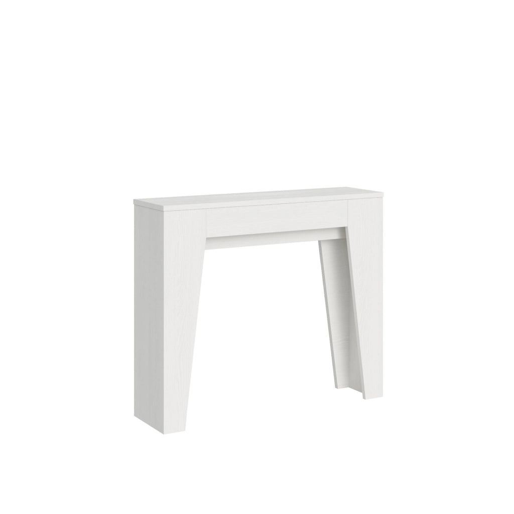 Consolle allungabile 90x25/181 cm Narro Bianco Frassino