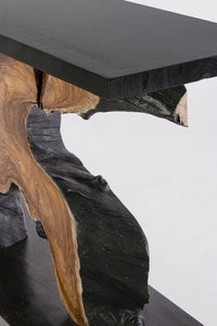 Consolle in Teak Marrone Rustica da Interno 150x40 - MIA