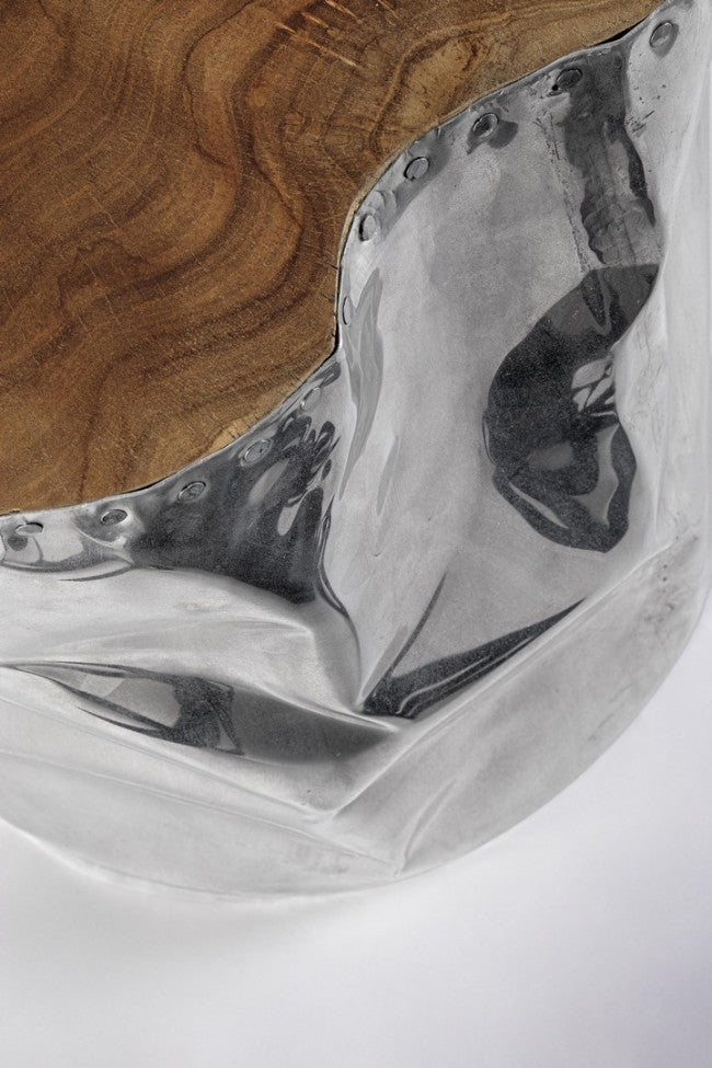 Tavolino in Teak Marrone Moderno da Interno 35 cm - MAX