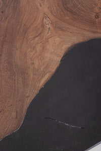 Tavolino Teak Nero Moderno da Interno 30x30 cm - MAX