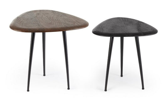 Tavolini Legno Nero Moderni da Interno - PAULINA