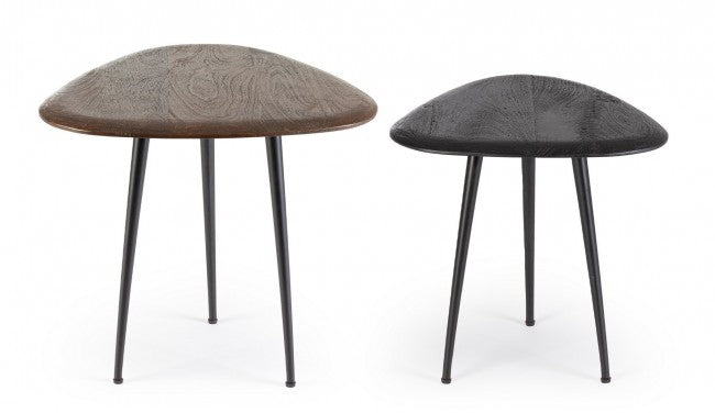 Tavolini Legno Nero Moderni da Interno - PAULINA