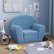 Divano Letto per Bambini-Sofa Letto-Daybed-Divanetto Blu in Morbido Peluche 452041