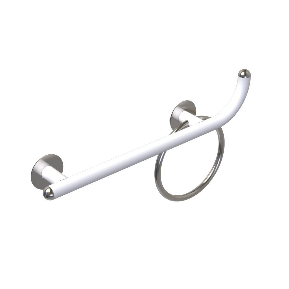 Maniglia bagni disabili e terza eta cm 80 destra giotto inox bianco opaco