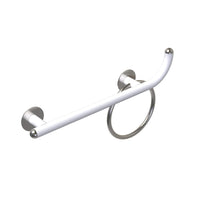 Maniglia bagni disabili e terza eta cm 80 destra giotto inox bianco opaco