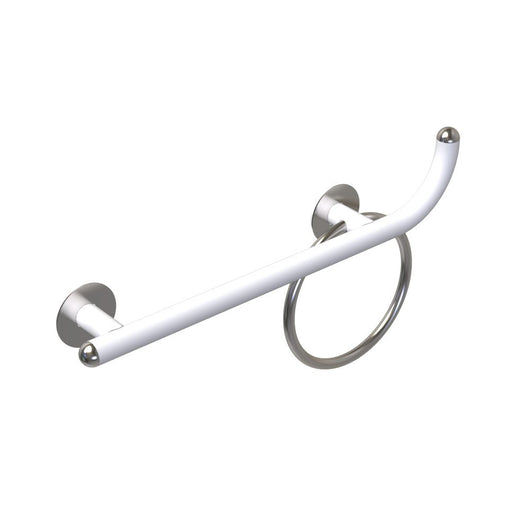 Maniglia bagni disabili e terza eta cm 80 destra giotto inox bianco opaco