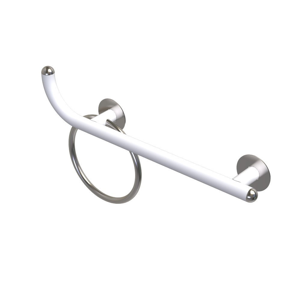 Maniglia bagni disabili e terza eta cm 80 sinistra giotto inox bianco opaco