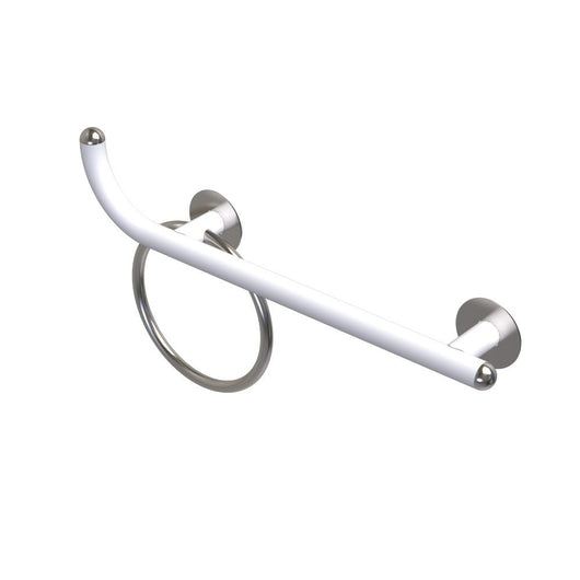 Maniglia bagni disabili e terza eta cm 80 sinistra giotto inox bianco opaco