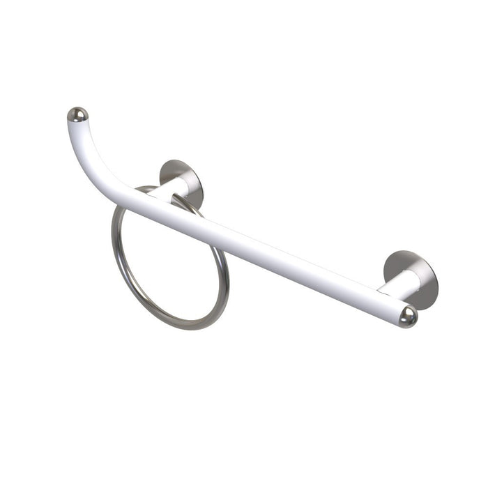 Maniglia bagni disabili e terza eta cm 80 sinistra giotto inox bianco opaco