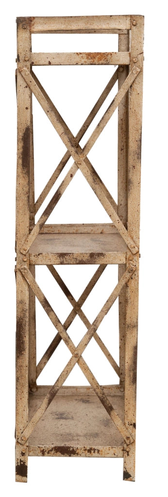 Biscottini Etagere Shabby in ferro finitura naturale anticata realizzato ferro. dimensioni