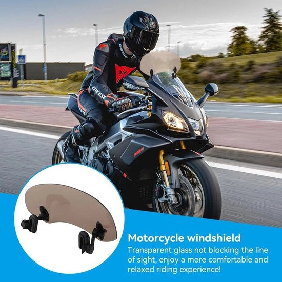 Estensore di Parabrisa Estensibile Clip Fissabile Sulle Finestre Parabrisa Estensore di Ventilazione per Motocicletta