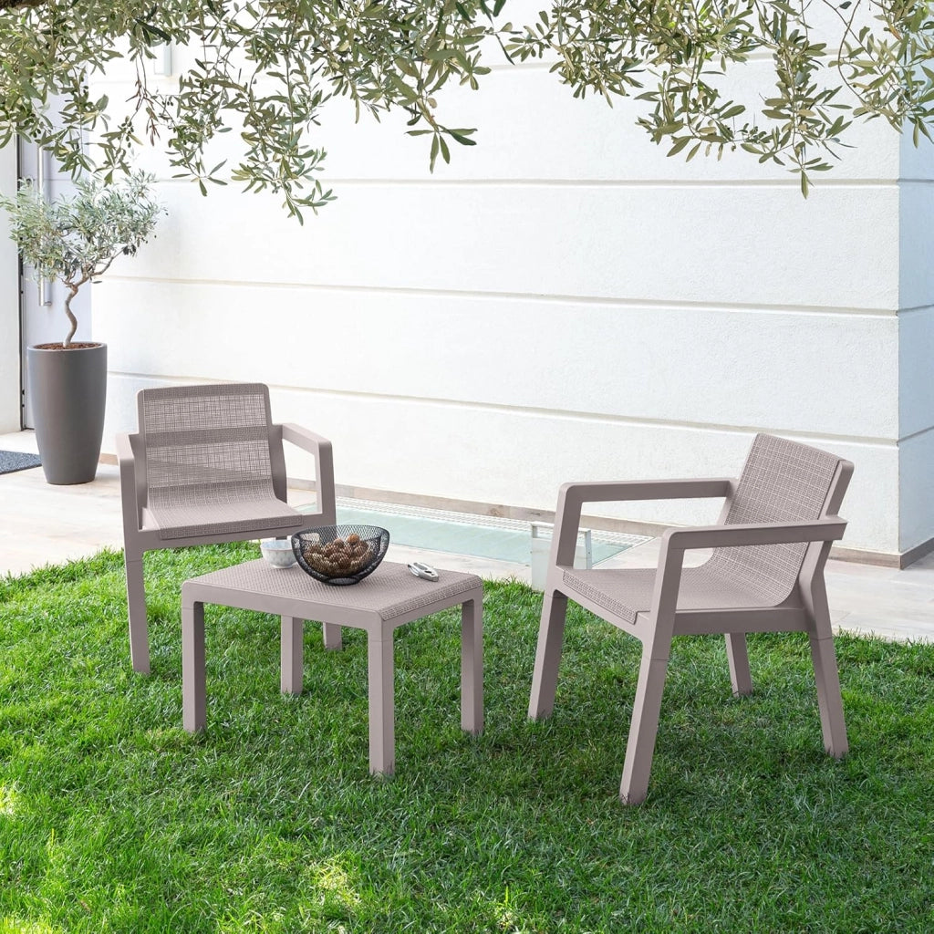 Set Salotto da giardino Riviera 2 posti tortora