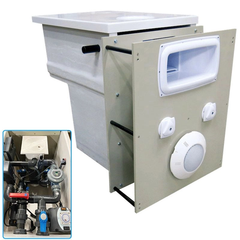 Muro filtrante Filtrinov per piscine in casseri - potenza 14 m³/h - Muro Filtrante Filtrinov Per Piscine In Casseri - Potenza 14 M³/h By-pass, Sterilizzatore E Regolatore Ph