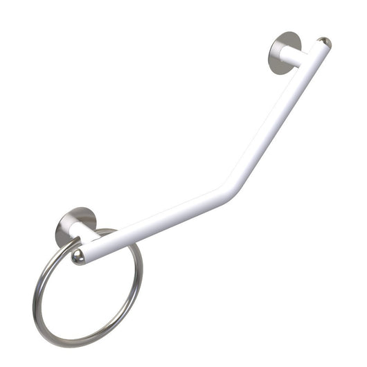 Maniglia di sicurezza 45 gradi giotto inox bianco opaco