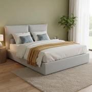 Letto Matrimoniale Aghineo, Letto Matrimoniale Sfoderabile Made in Italy, Bianco